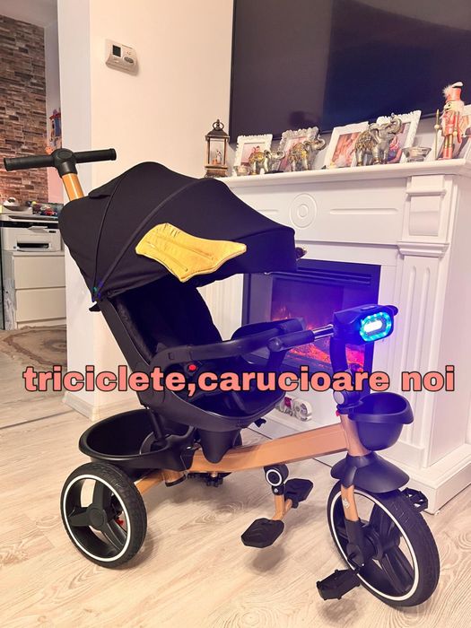 Triciclete noi pliabile cu pozitie somn si scaun rotativ