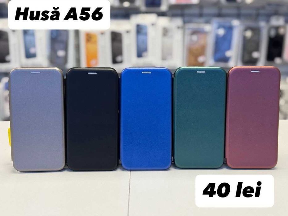 Husă tip carte, folie, cablu, încărcător Samsung A56