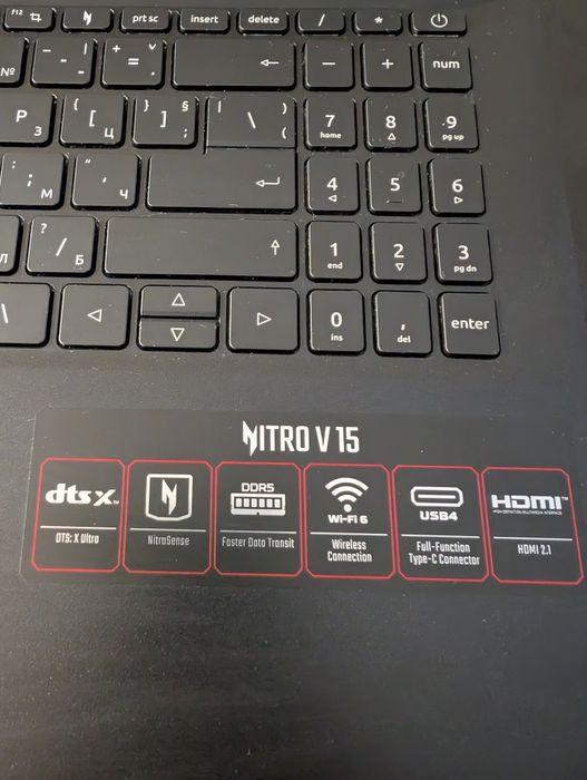 Acer ANV15-41-R8JX с процесор Ryzen 7 7735HS, 32GB RAM, 1TB SSD