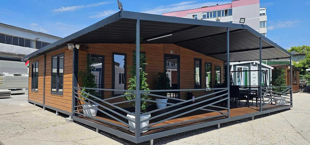 НА ИЗПЛАЩАНЕ - Сглобяема къща + веранда - 63м2