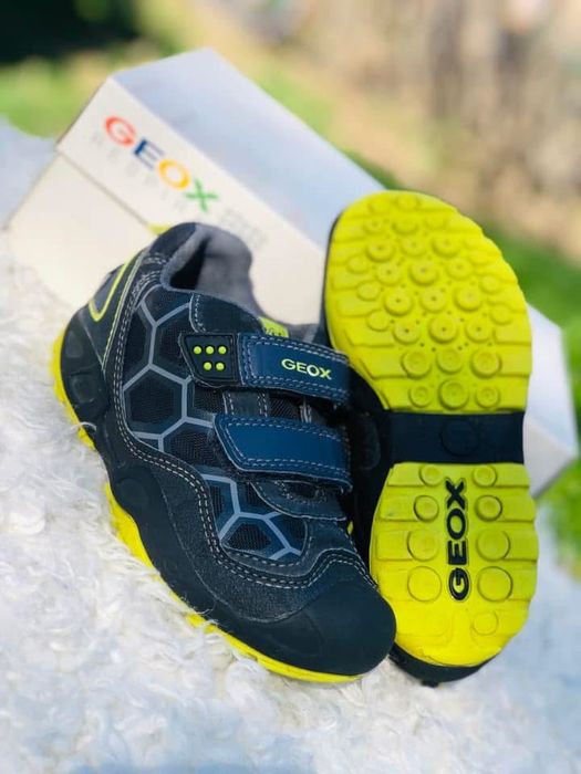 Bocanci baiat GEOX-marimea 30,inter19,5cm,nu ghete piele inpermeab Somon
