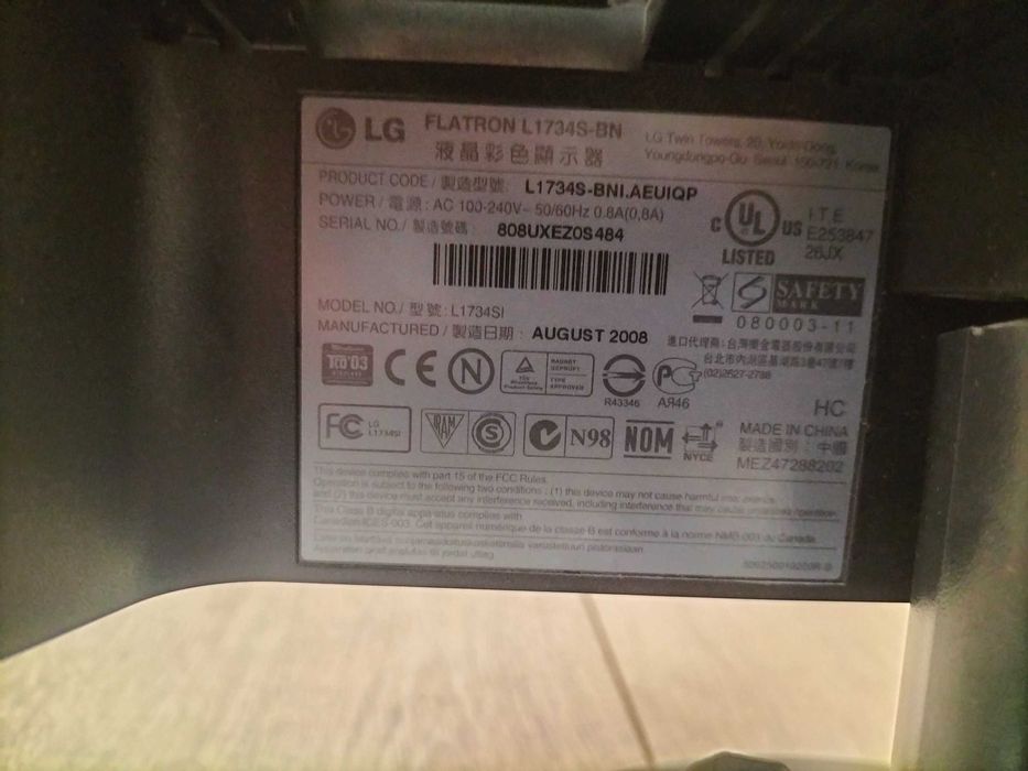 Монитор LG FLATRON L1734S-BN