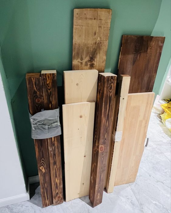 Полки натуральное дерево, разные