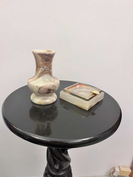 Set doua obiecte din onix bibelouri bibelou scrumiera