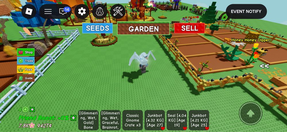 Grow A Garden питомцы roblox