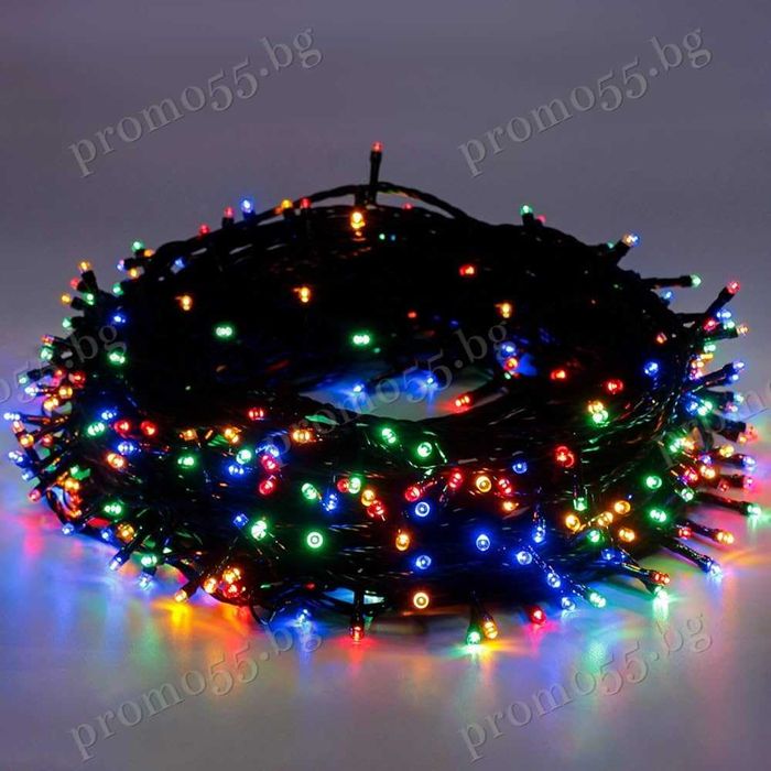 Коледна Светлинна Верига 50м с 250 Диода в Три Цвята Коледна Декорация