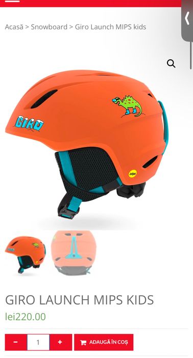 Casca ski GIRO Launch mips kids xs