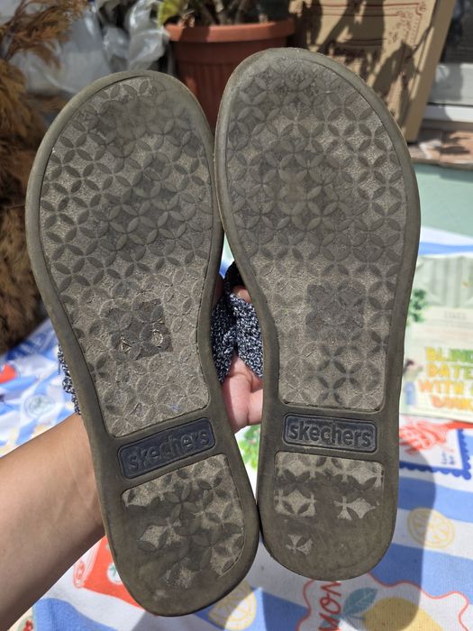 Skechers чехли естествена кожа