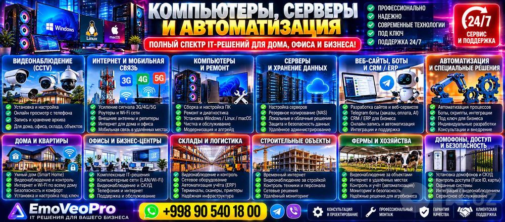 Установка видеокамер, интернет, Wi-Fi и ТВ антенн