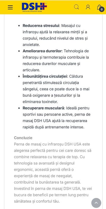 Pernă masaj DSH cu infraroșu
