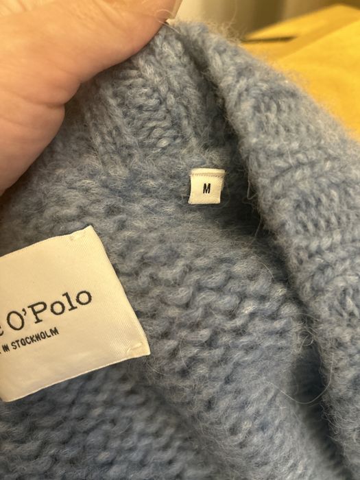 Vand cardigan bleu,din lana,Marco polo