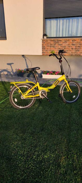 Bicicletă pliabilă PEGAS Camping galbenă - stare excelentă, aproape nouă_cumpărată 2019