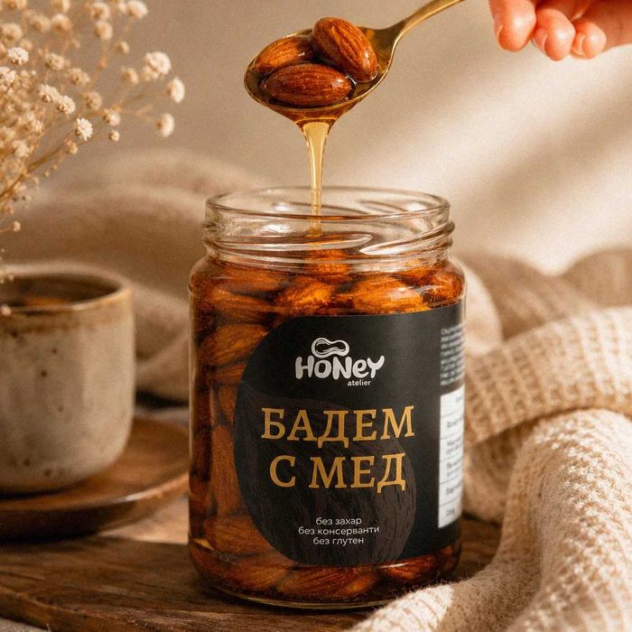 Бадеми с натурален липов мед