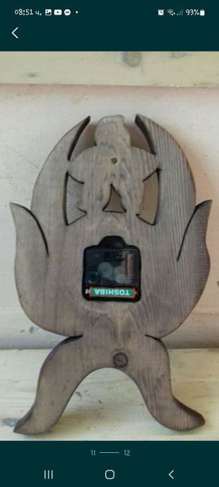 Часовник, картина,ваза от дърво