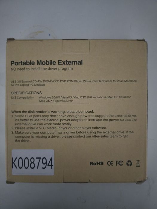 продается выносной cd-rom usb 3