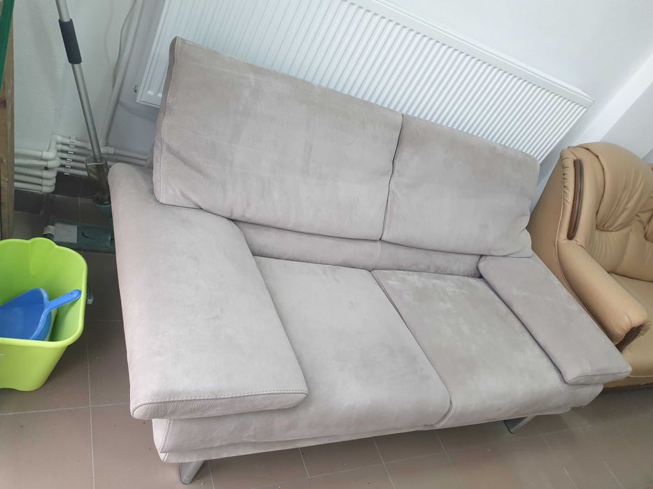 Canapea piele naturala-neextensibila-noua-import