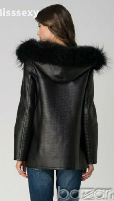 ПРОМО GIORGIO PARIS cuirs et fourrures, Черно кожено дамско яке нов