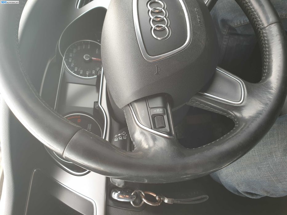 Volan Piele 4 Spite cu Comenzi FARA Airbag Audi A4 B8 B8.5 FL Facelift 2012 - 2015 [K1425]