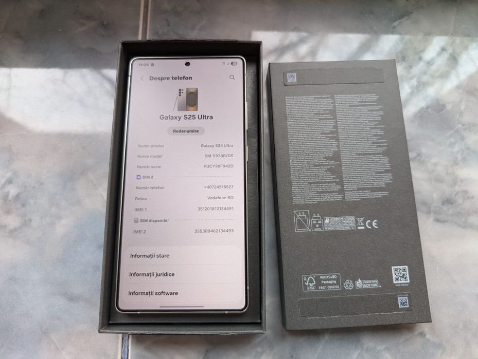 Samsung S25 Ultra 512 GB Natural Titanium full box impecabil