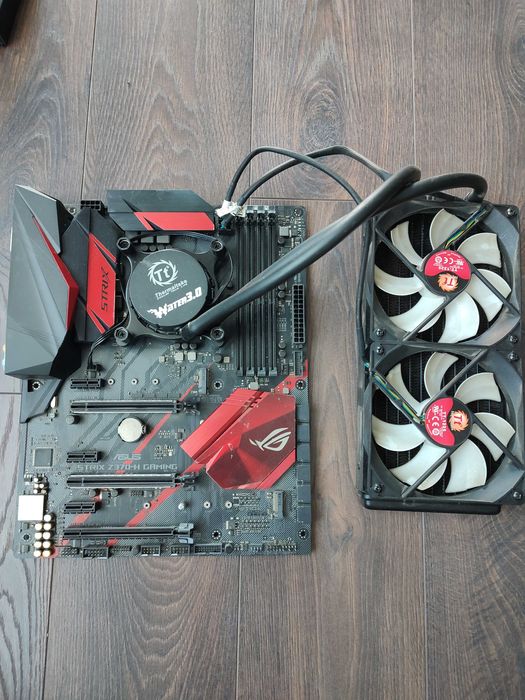 Процесор с водно охлаждане и дъно. Intel i5 8600k, Asus Z370-h