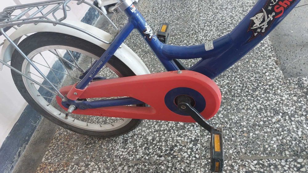 АЛУМИНИЕВ детски велосипед PUKY 18 цола, колело с помощни колела.