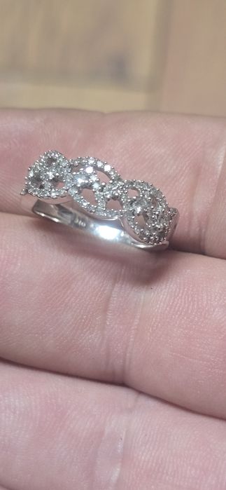 Inel aur alb diamante