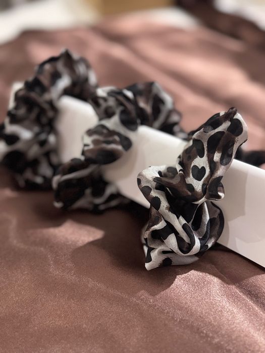 Ръчна изработка Скрънч за коса от естествена коприна