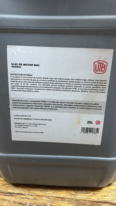 Ulei motor UTB M40 20L