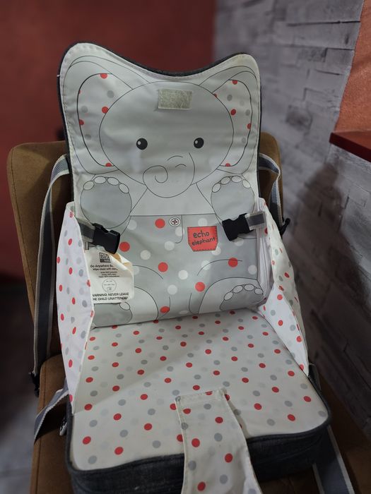 Scaun înălțător pentru copii cu ham în 3 puncte – Echo Elephant