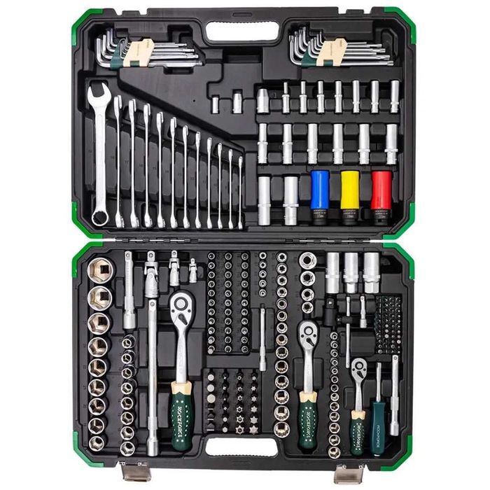 НЕМСКО Гедоре 222 Части 1/4″, 3/8″, 1/2″ ROCKFORCE + ЛЕД ФЕНЕР