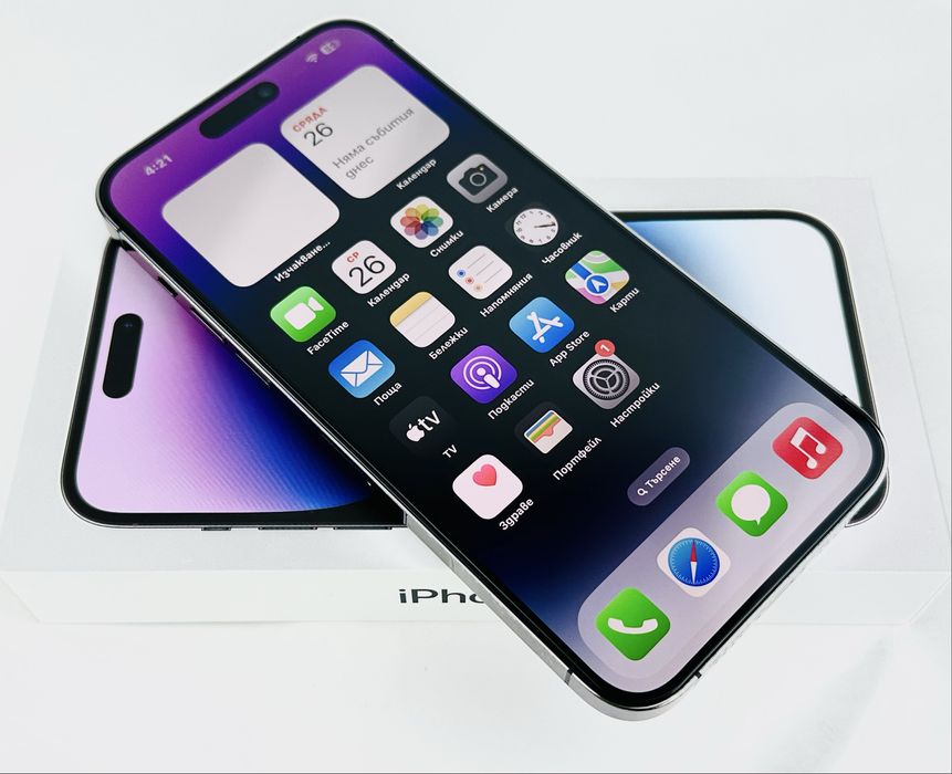 Apple iPhone 14 Pro Max 256GB Deep Purple 100% Батерия! Гаранция!