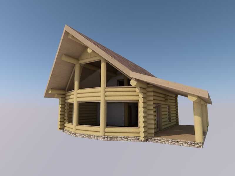 Case lemn rotund necalibrat constructii din lemn