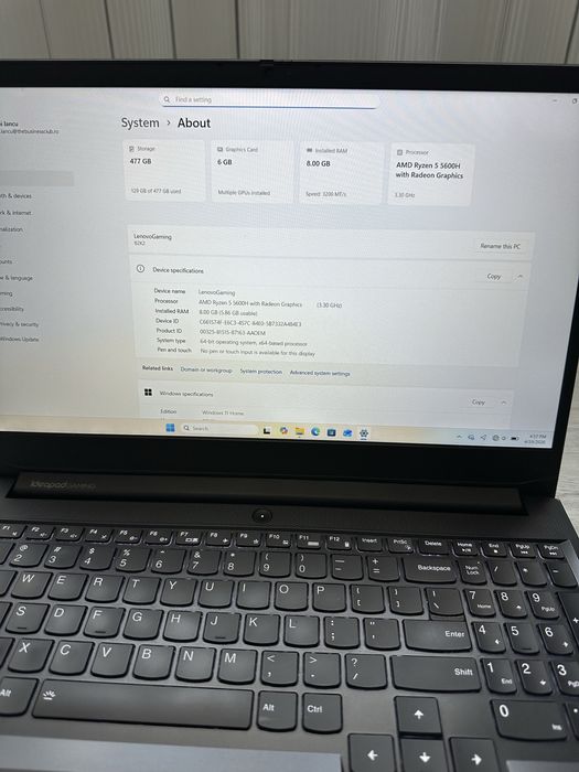 Laptop Gaming Lenovo IdeaPad 3 | Ryzen 5 5600H  | GTX 1650