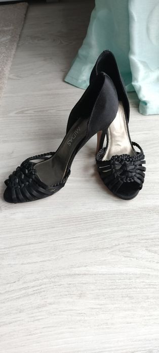 Sandale MIDAS, negru, piele și mătase