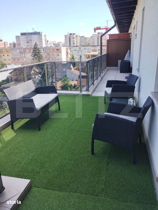 Apartament cu 3 camere, terasa, parcare, bloc nou, in Marasti