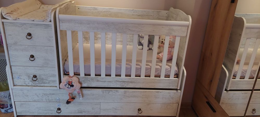 Комбинирано легло-кошара 3 в 1 Dizain Baby „Лейди“ с матрак