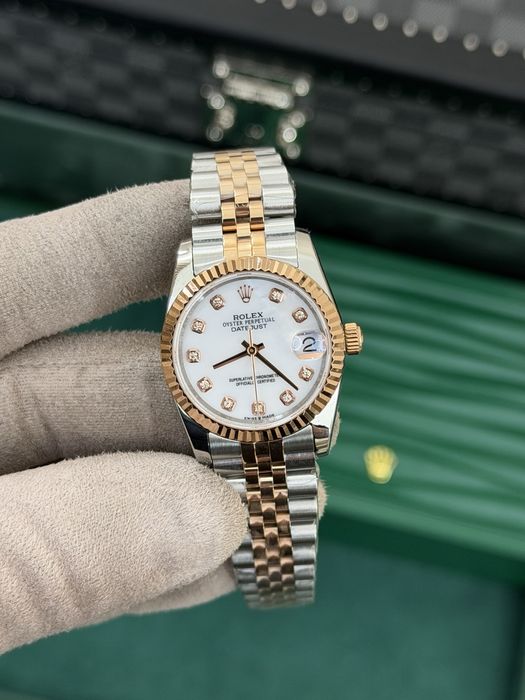 Rolex Datejust 31 Everose Rolesor – White Diamond Dial Jubilee
