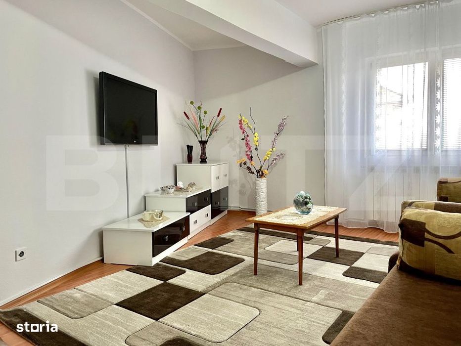 Apartament 2 camere + bucatarie generoasa | 58 mp | Complet mobilat |