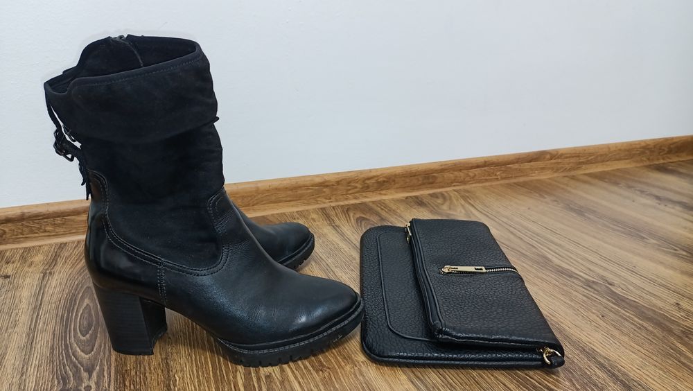 Cizme piele cadou geanta