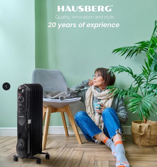 Calorifer electric cu ulei 7 elementi 1500 W HAUSBERG NOU - 190 Lei