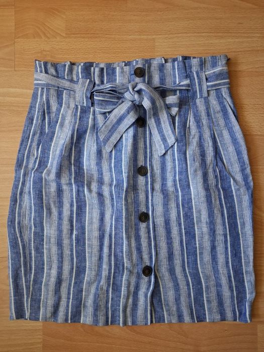 Пола с лен и къси панталони H&M, размер 40