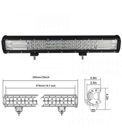 Led Bar Auto 7D 288W Usor de instalat, Proiector auto led