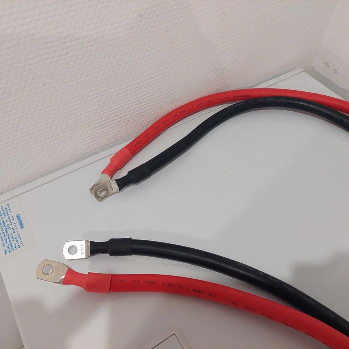 Set Cabluri Conexiune Invertor-Baterie 50mm² 2x1,5m  rosu si negru| Cupru Durabil pentru Sisteme Fotovoltaice