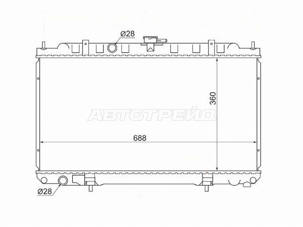 Радиатор охлаждения двигателя  Nissan Ad