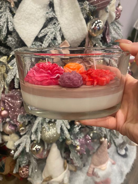 Ръчно изработени свещи от соев восък.