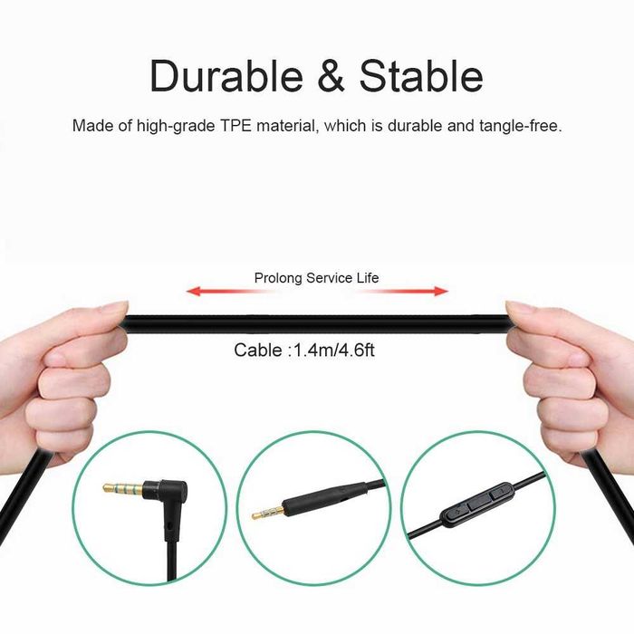 Cablu audio pentru casti Bose QC45 QC35 QC25 OE2 OE2i AE2 Soundlink