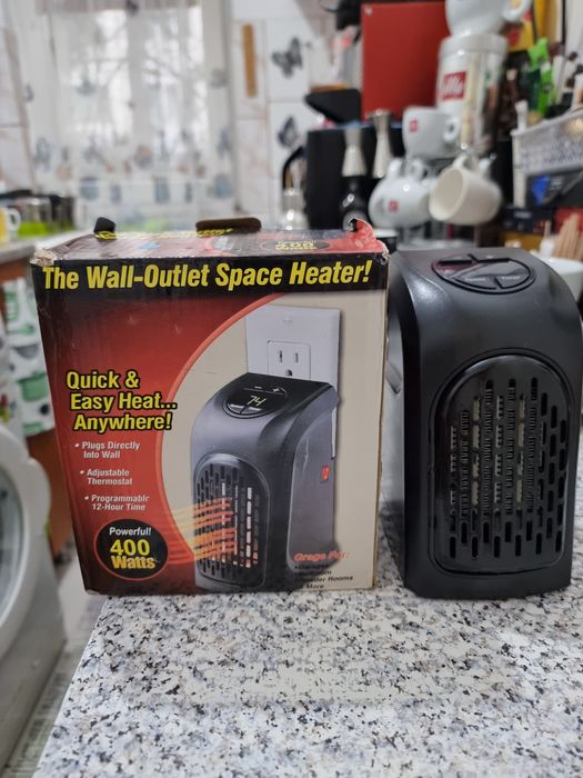 Mini aeroterma portabila 400W cu termostat si timer