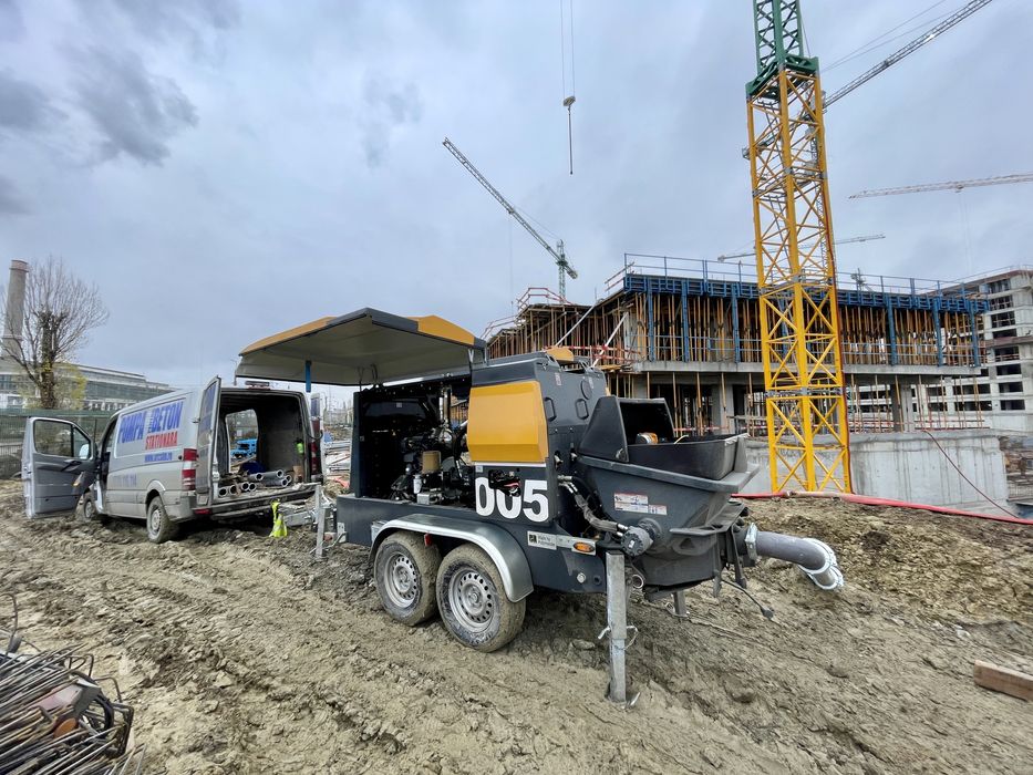 Inchiriez pompa de beton stationara Putzmeister radier fundatii cofraj