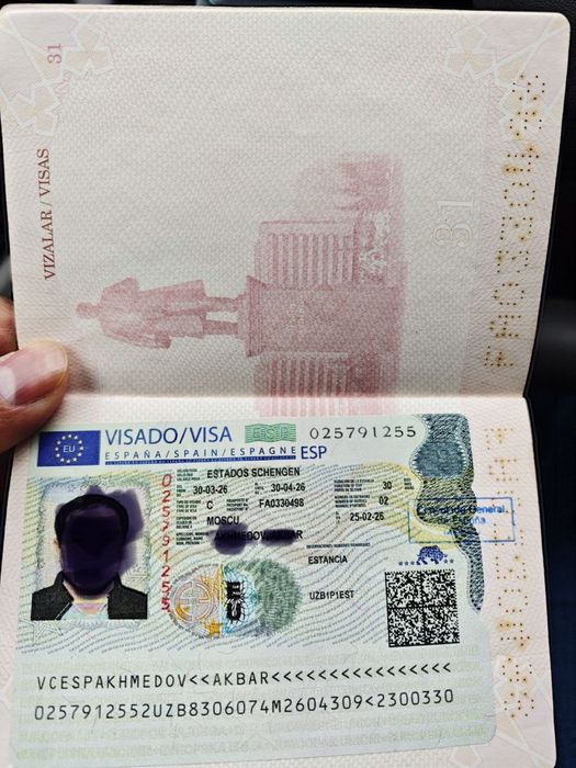 Визы в  Страны Евросоюза Испания, Германия, Франция, Польша, Латвия.