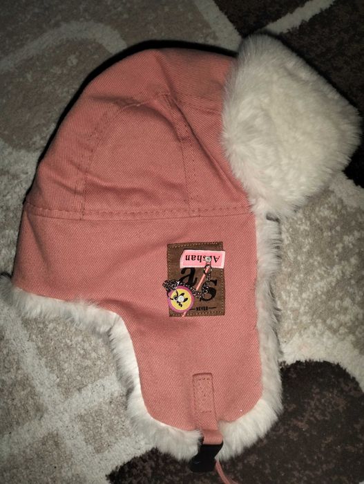 ушанка цвет лососевый